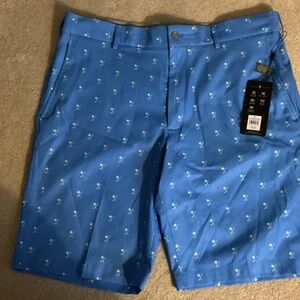Blue Patterned Golf shorts